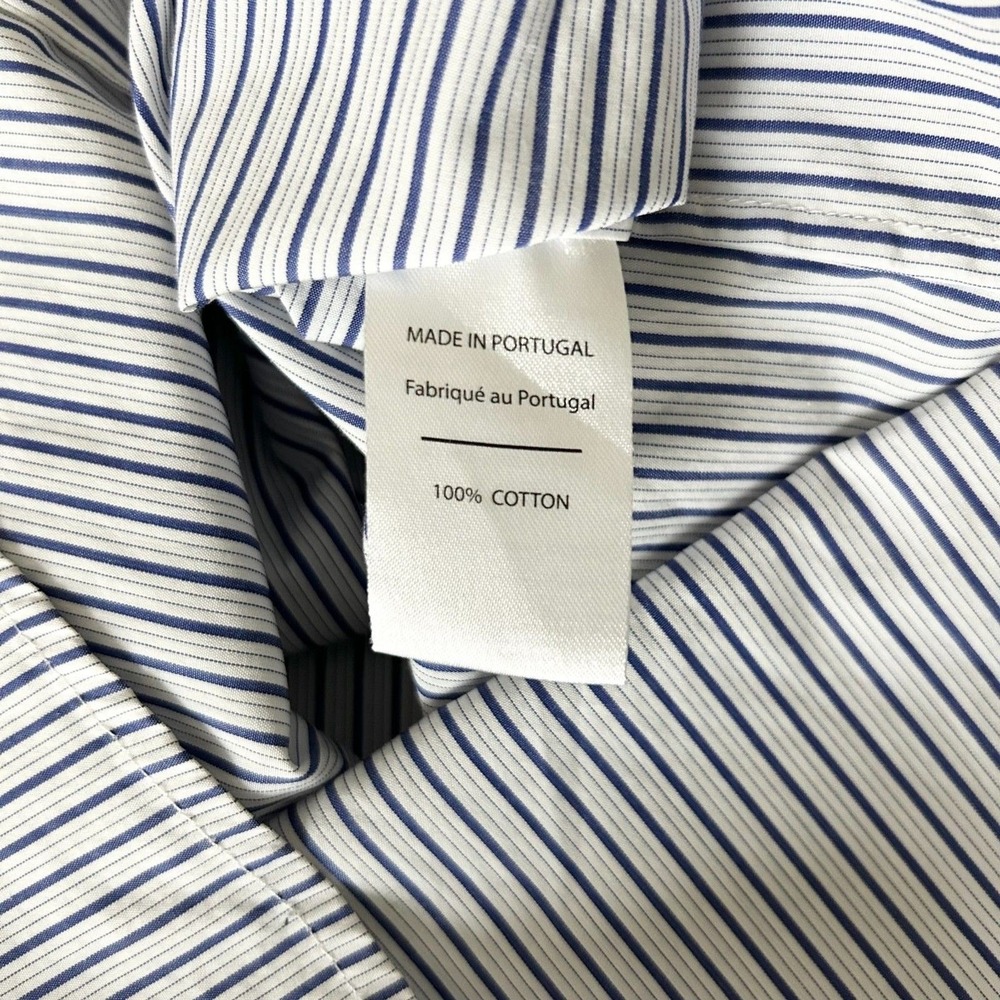 Victoria Tomas French Striped Cotton Button Down Shirt Blouse Size 4 US 36 FR - Picture 7 of 7
